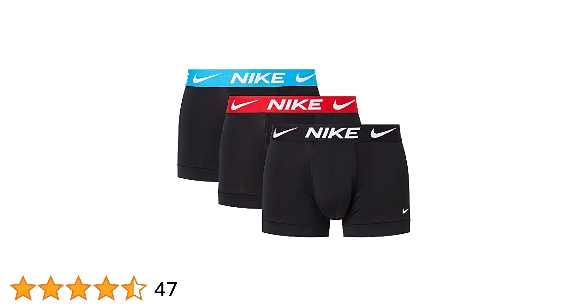 Nike Men's Dri-FIT Essential 3-pack Microfiber 4-Inch Boxer